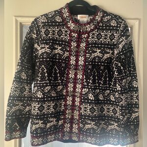 Vintage Fair isle silver clasp cardigan
